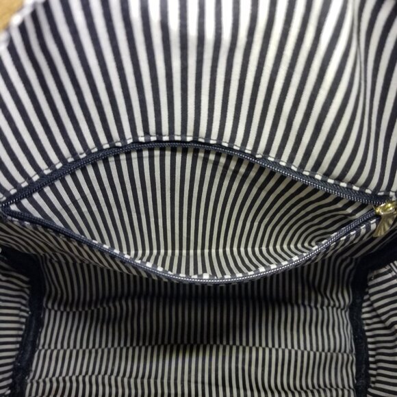 Beverly Hills Polo Club Womens Monogram Backpack Purse Brown Beige Zipper Close - Picture 15 of 16